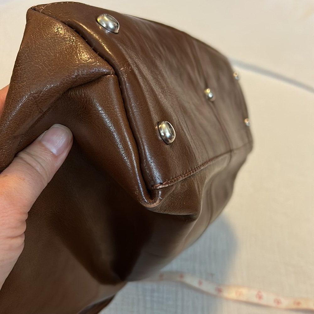 Ashwood Genuine Leather Shoulder Bag Tote Cognac Brown Handbag Purse - Picture 17 of 17